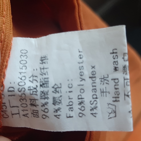 Women's Haoduoyi Orange Wide Leg High Waist Pants Trousers Size M - Picture 7 of 11